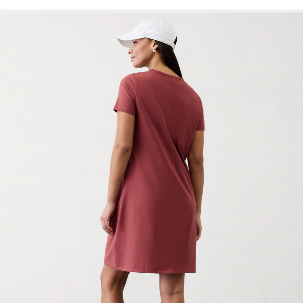 Athleta essential Tee Dress In Mauve